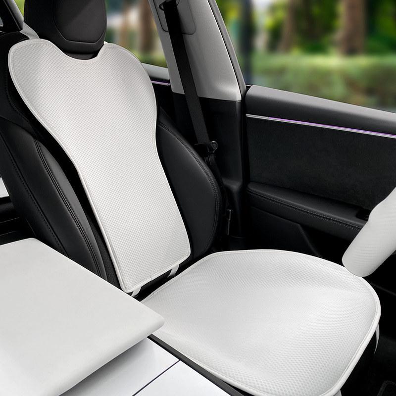 Tesla Model Y Refresh Seat Cushion Cover: Breathable, All-Season, Special Interior Modification.
