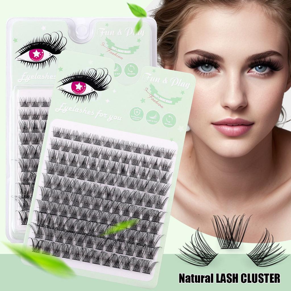 120 Clusters Of D Curly Hair, Dense Curl Single Cluster False Eyelashes, Daily Simulated Eyelashes