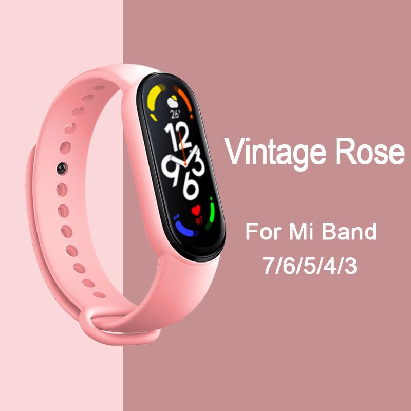 Strap for Mi Band 6 7 Bracelet Sport Silicone Watch Wristband Miband6 Band4 Correa Belt For Xiaomi Mi Band 3 4 5 6 7 Accessories