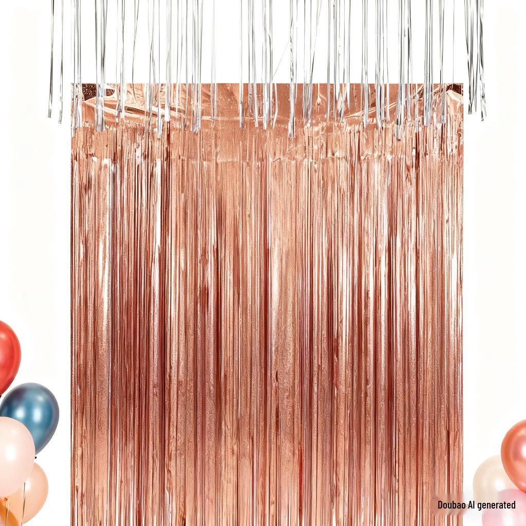 Shiny Tinsel Tassel Curtain: 1.61x2m Wedding, Party, Birthday, Festival Decoration