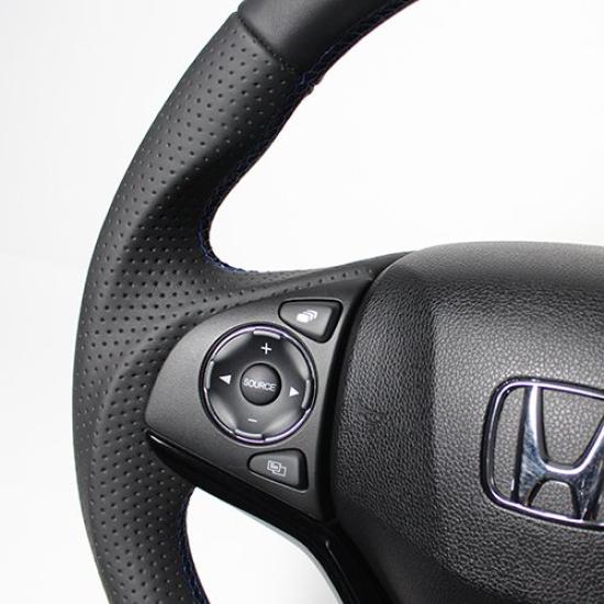 ECHT Lederlenkrad (Real) [für Vezel/Fit (GP5-6, GK)/Shuttle/Grace] HNA-LPB-BL