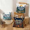 Adventure Awaits Cushion Cover Breathable Organic Short Plush Cushion Covers Machine Washable Wrinkle-Resistant Soft Durable