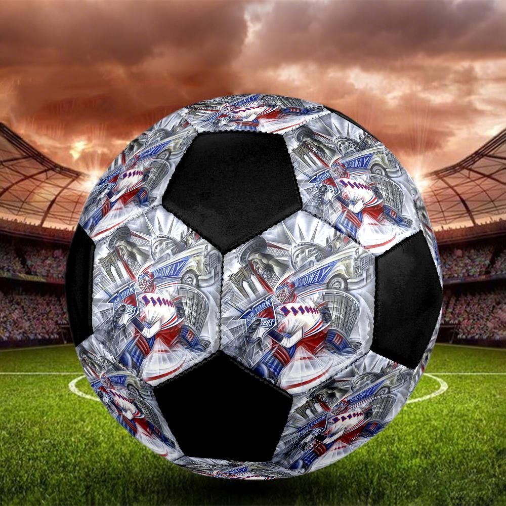 New York City Indoor Soccer Ball Colorful Machine Stitched PVC Size 5 Team Training Competition Ready Durable High-Bounce Cool Sports Gift