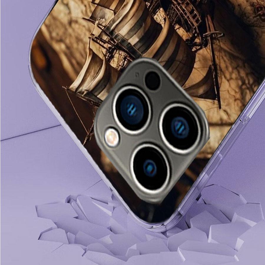 Compass Map Voyage Phone Case For Iphone 17 Air 15 Pro 14 Plus 16 Pro Max 12 13 Mini 11 16E X XS Cover Cute Fundas