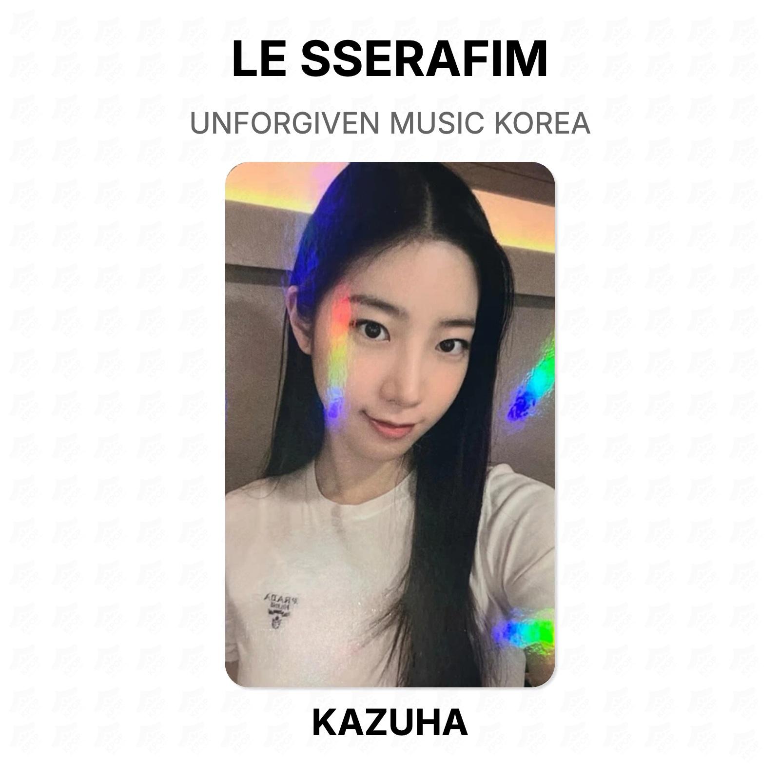 LE SSERAFIM UNFORGIVEN MUSIC KOREA Official Photocard KAZUHA