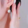 New Fashion Sparkling Zircon Round Earrings - Women's Elegant High-End Design