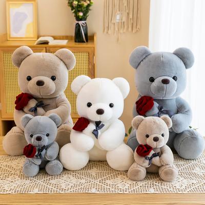 Product 2021 Plush Toy Rose Bear Doll Cartoon Cute Bear Doll Birthday Gift
