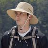 Drawstring Sunshade Fishing Hat Nylon Sunscreen Basin Cap Sun Cap Men's Fisherman Hat  Summer