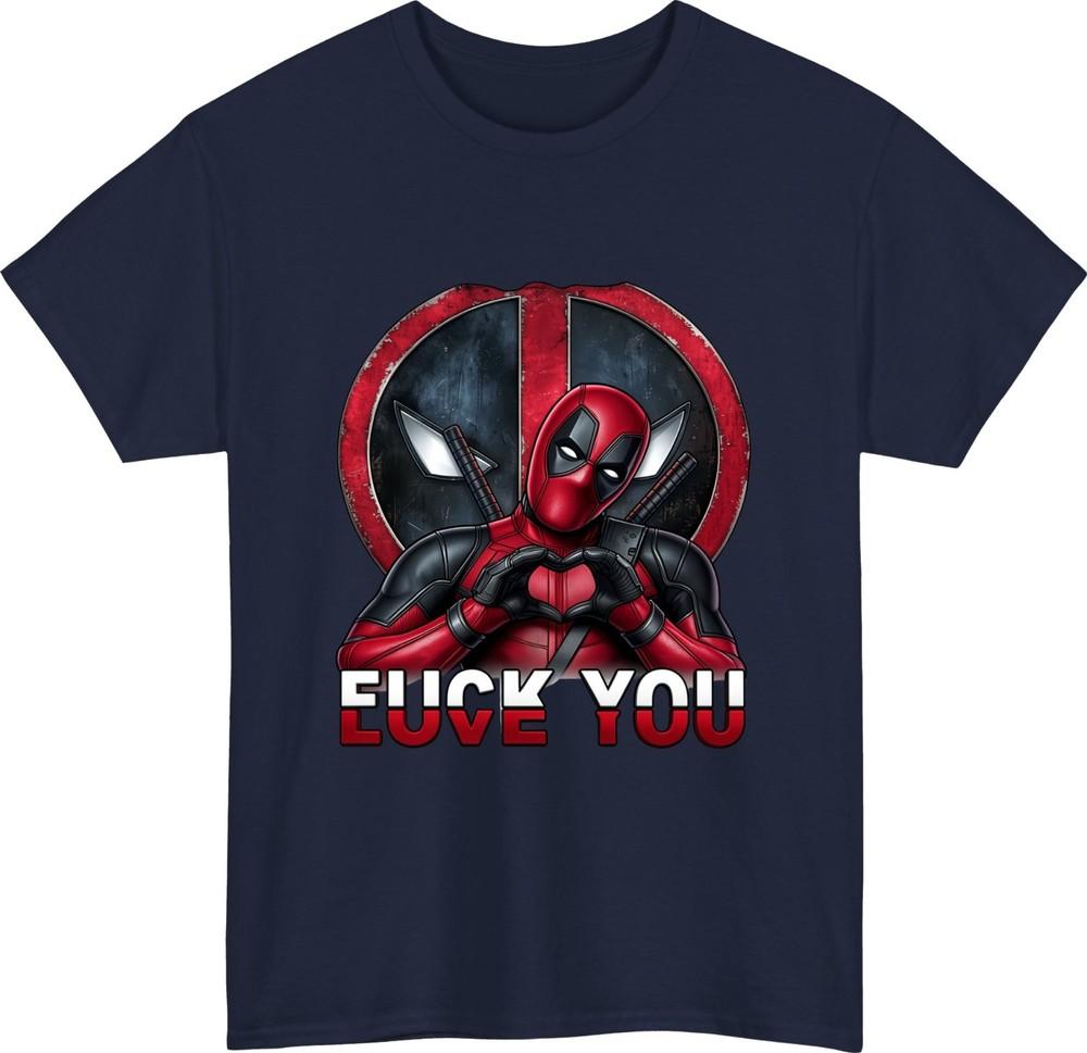 Deadpool Love Fck You Tshirt Marvel Comics Antihero Funny Sarcastic Gift Top