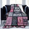 A Soft Fleece Blanket with a Patchwork Design for The Best Dog Mom