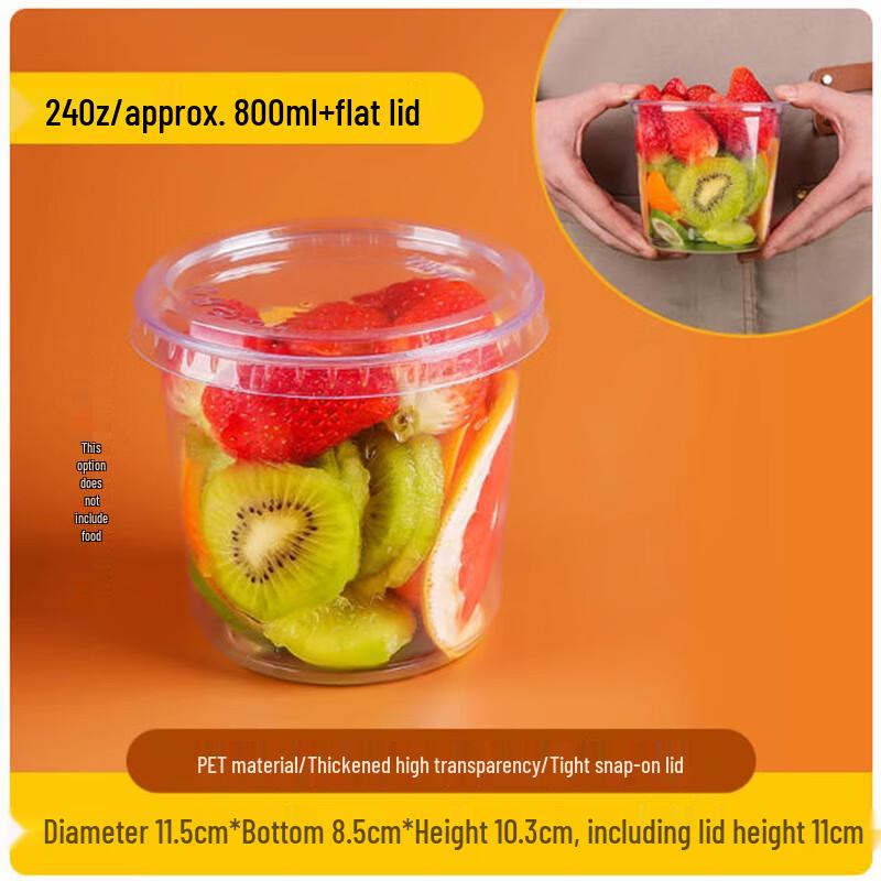 Disposable Wide-Mouth Fruit Cups