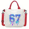 Steal a Brainrot 67 Unicorn Printed Student Crossbody Bag Casual Canvas Shoulder Bags