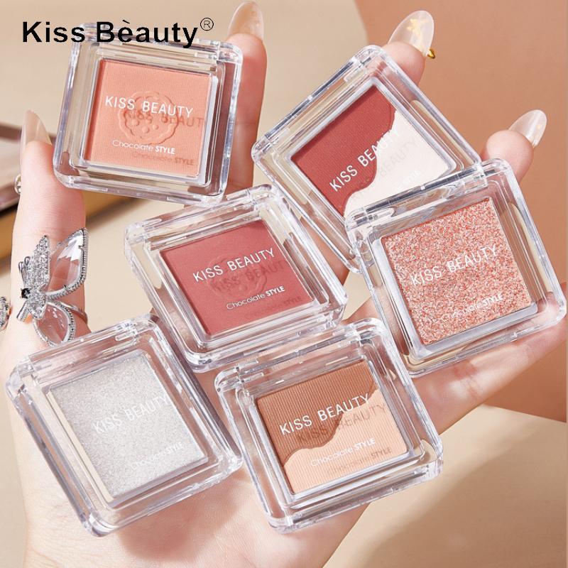 

KISS BEAUTY Набор теней для век Красота Подарочная коробка для макияжа Нелетящая пудра Пудра Тонкие румяна Выделите тени для век Набор из шести предметов