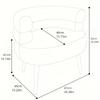 Comfortable Backrest Dressing Chair, Modern Sofa Chair for Living Room, Bedroom, Dressing Table and Dormitory, Pink