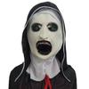 Mask Frightening Nun Costume Synthetic Latex Street Style Horror Accessory Realistic Details Halloween Horror Theme Events