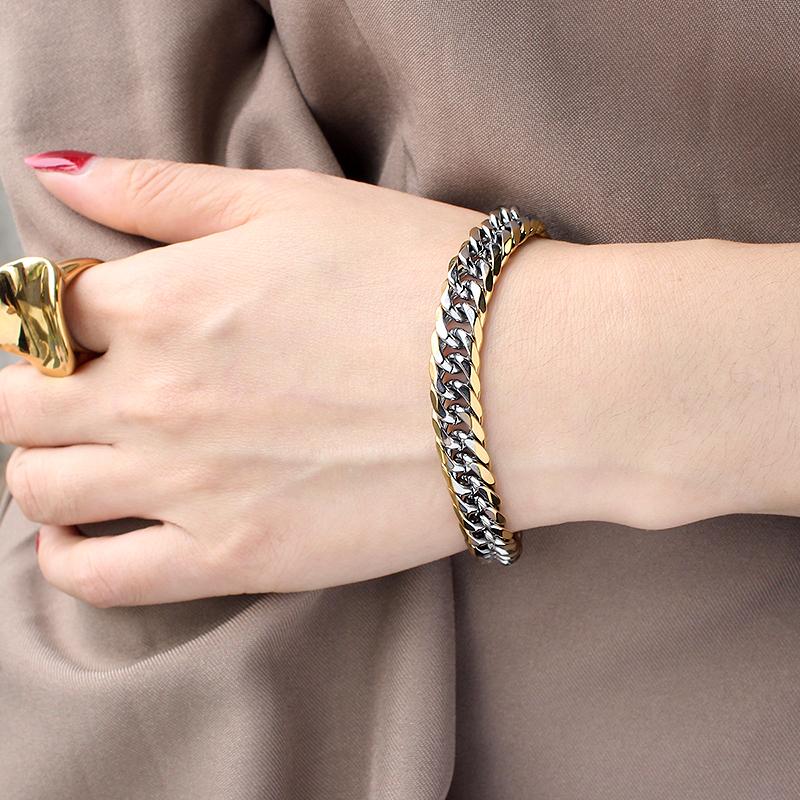 Best Selling 316L Stainless Steel 18K Gold Link Bracelet Cuban Chain Bracelet Non Tarnish Cuban Link Bracelets