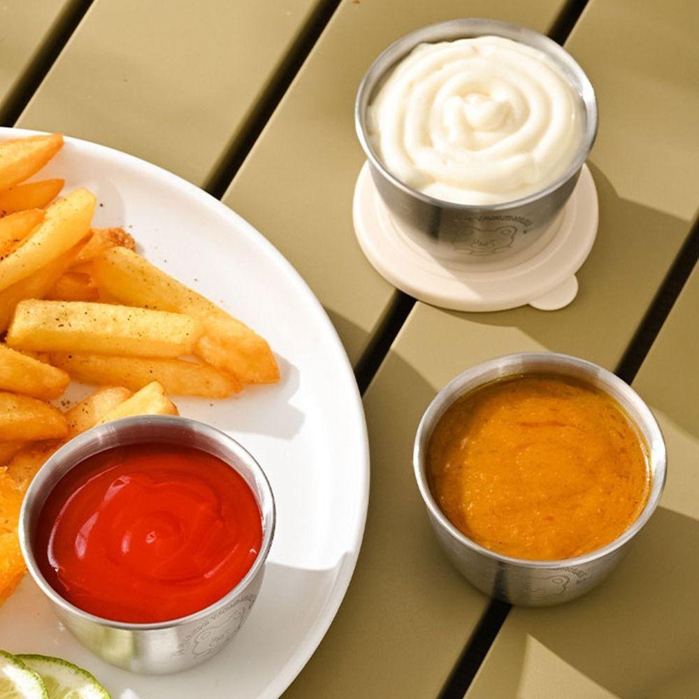 Versiegelter Saucenbecher aus Edelstahl Auslaufsichere Gewürzbox Salatdressingbehälter für Zuhause