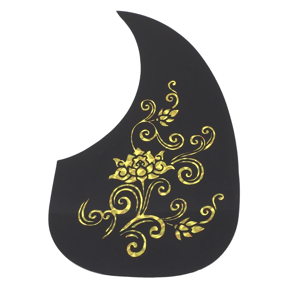 Golden And Silver Acoustic Guitar Pickguard Self Adhesive Protective Cover Guitar Protection