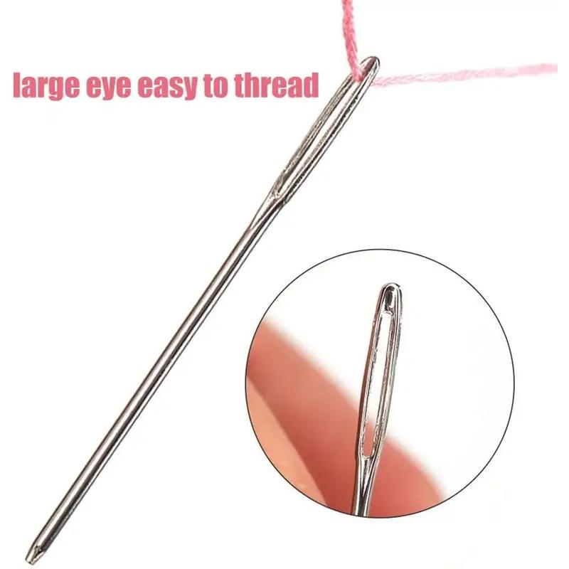 9 PCS Large Eye Blunt Sewing Needles Cross Stitch Knitting Needle Handmade Leather Embroidery Thread Needle Sewing Accessories