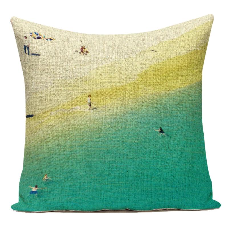Polyester Black White Animals Horse Deer Bear Geometric Pillow Cover Decorative Sofa Home Cushion Cover For Living Room