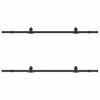 Vidaxl System for Sliding Door Installation, 200 Cm, Steel, Black