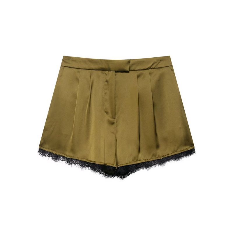 

Araltay New Arrival Fashion Style Women s Clothing Fashion Silk Satin Textured Shirt Shorts 8418896 8358344 Shorts L