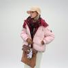 Damen Baumwolljacke 2024 Neu Winter Damen Slim Kurz Kapuzen Warm Mantel Damen Oberbekleidung Damen Einfarbig Lässige Parkas Tops