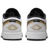Jordan Kids Air Jordan 1 Low Basketball Shoes White Black Metallic Gold 553560-172