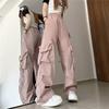 Women's High Waist Paratrooper Cargo Pants, Spring/Autumn 2025 - Loose Wide Leg Windbreaker for Hiking.