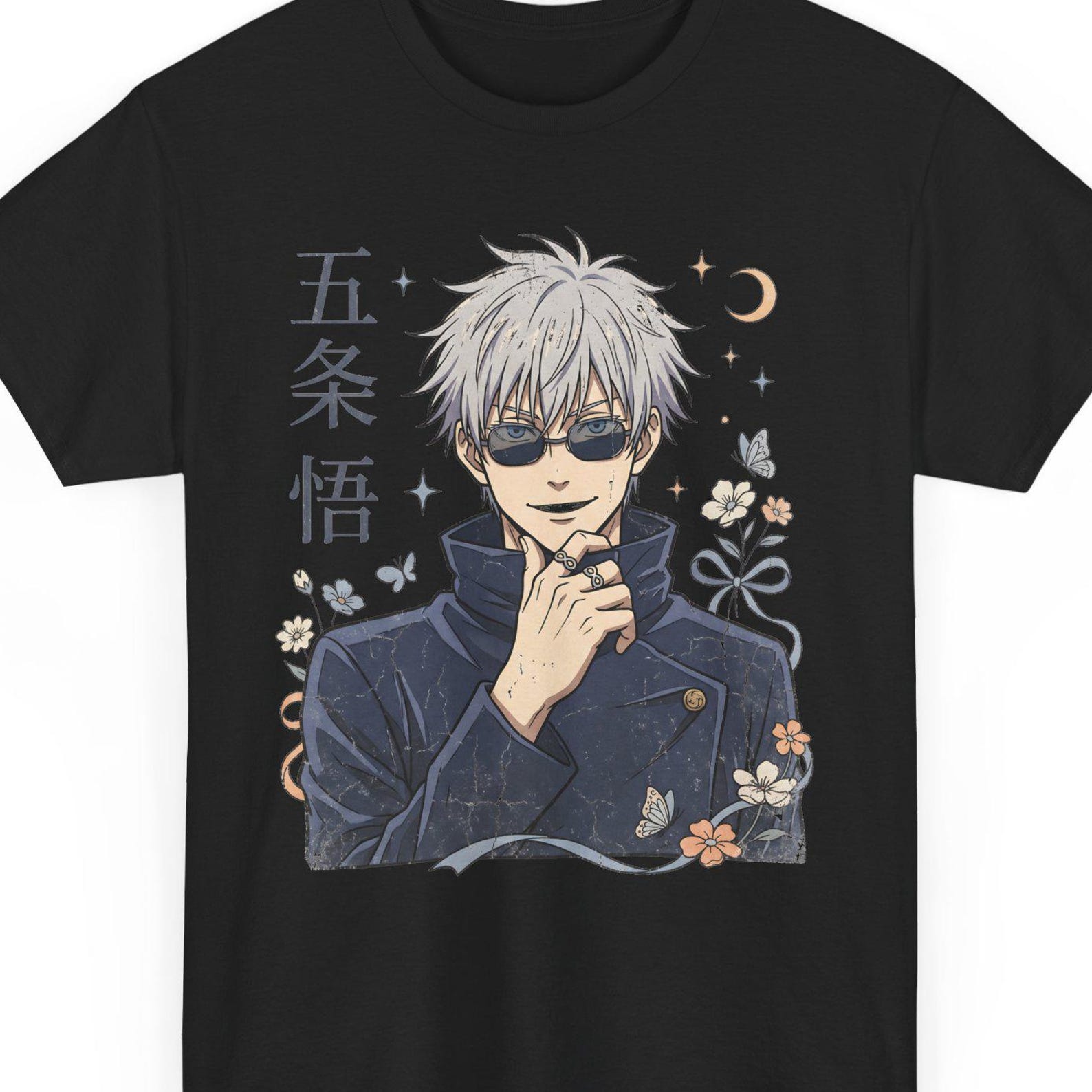 Gojo Satoru Anime T Shirt, Jujutsu Kaisen Tee, Sorcerer Graphic Tee, Anime Streetwear S