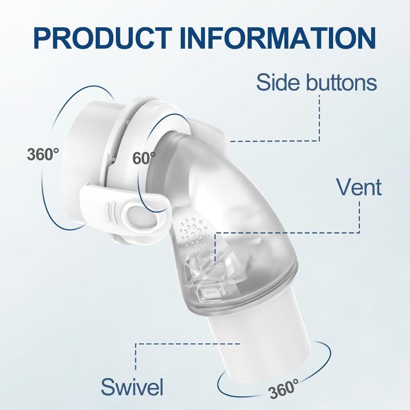CPAP Replacement Elbow Tubing Connector 1Pcs Practical Accessory for AirFit F20 F30 Full Face Mask Sleep Apnea Patients