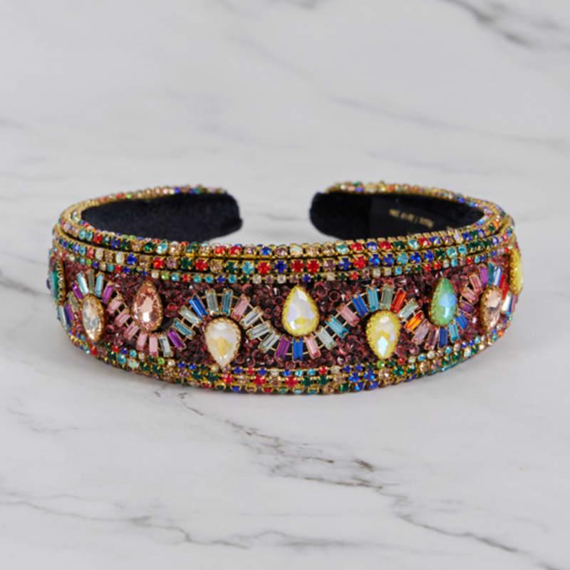 

LALA Премиальная повязка для волос с драгоценными камнями single color