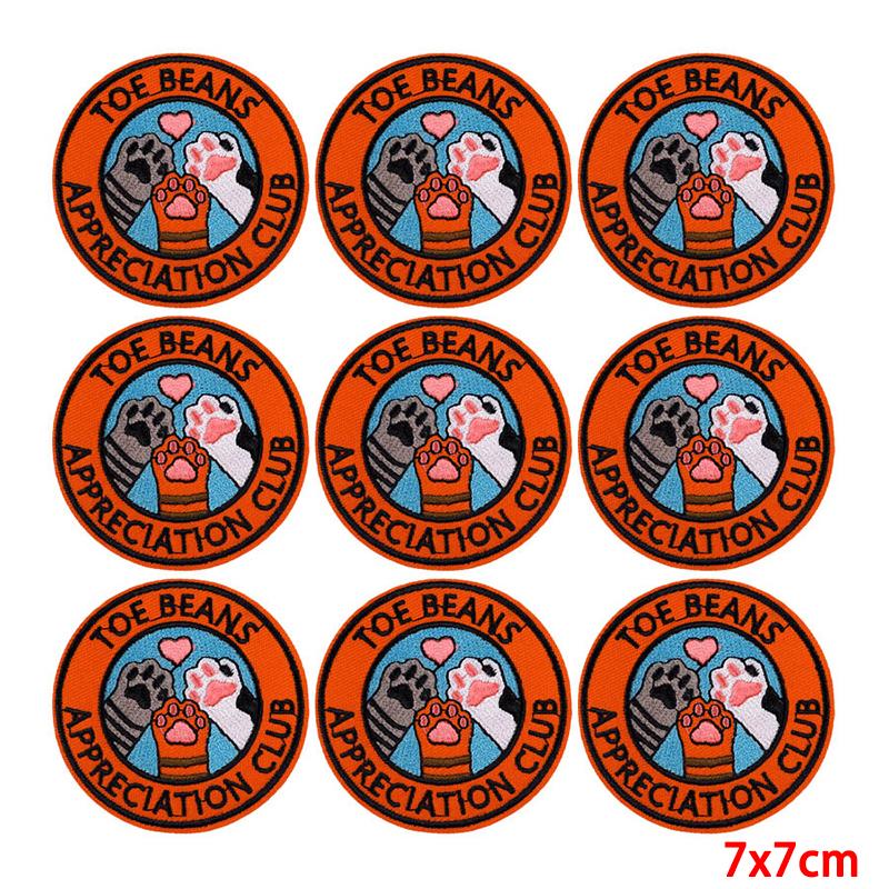 10 pezzi/lotto toppa da ricamo all'ingrosso termoadesiva sulle toppe per abbigliamento toppe su vestiti giacche decorazioni applique forniture per cucire