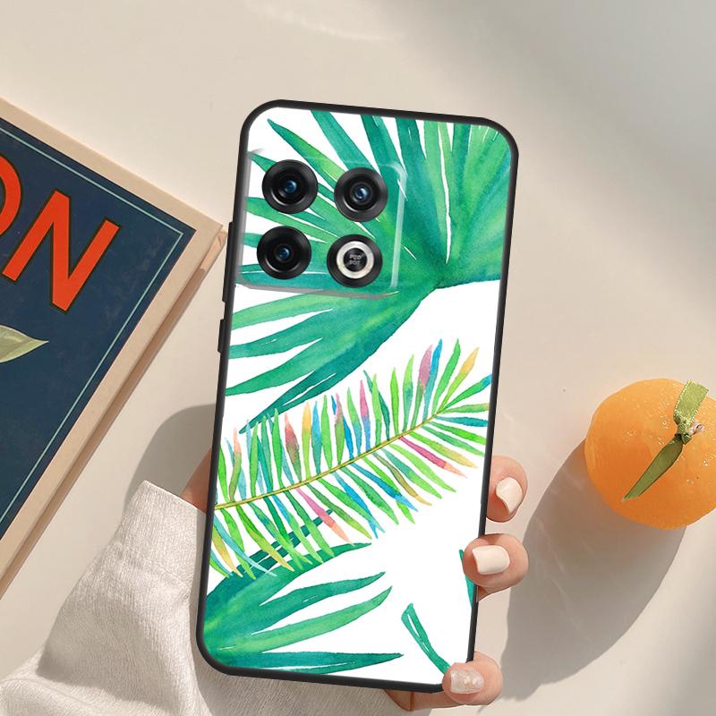 Summer Plant Palm Green Leaf Aloha Case For OnePlus Ace 8T 9R 9RT 10T 8 9 11 10 Pro Cover For OnePlus Nord 2 2T N10 N20 N100 CE