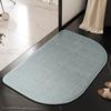 Non-Slip Bathroom Carpet Mat Semi-circular Rubber Backing Quick-Drying Absorbent Ultra-Thin