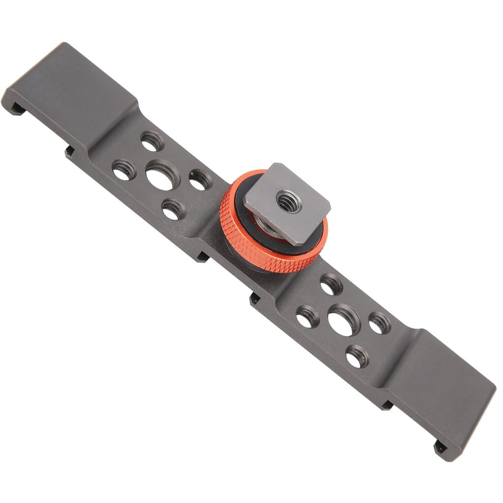 3 In 1 Hot Shoe Mount Adapter Extension Bar Bracket Stand for Camera Mobile PhoneBlack Silver
