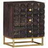 VidaXL Bedside Table Black 40x30x50 Cm Solid Mango Wood