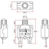 Circuit Breaker 20a Circuit Breaker Single Pole Push To Reset 32V 50VDC Thermal Overload Protector for Motor Pump(20a,with Cap)