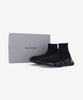 Balenciaga Speed 2.0 Full Clear Sole Graffiti Recycled Knit Sneakers - Black:White / 617196W2Dia1190