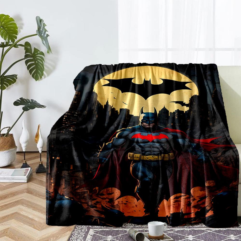 Batman Theme Printed Blanket - Perfect for Couch, Bed, Travel & Outdoor Use | Machine Washable, Cozy & Durable.