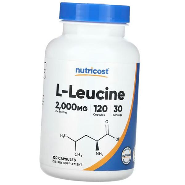 Лейцин капсулы, L-Leucine 2000, Nutricost  120капс (27647010)