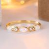 Small Marquise Stone Trendy White Opal Rings For Women Vintage Gold Color Engagement Bands Wedding Jewelry Bridal Versatile Gift