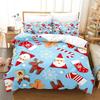 3PCS Single-sided Merry Christmas Printed Comforter Bedding Sets Comfortable Bedspreads Comforter Duvet Bedding Birthday Gift
