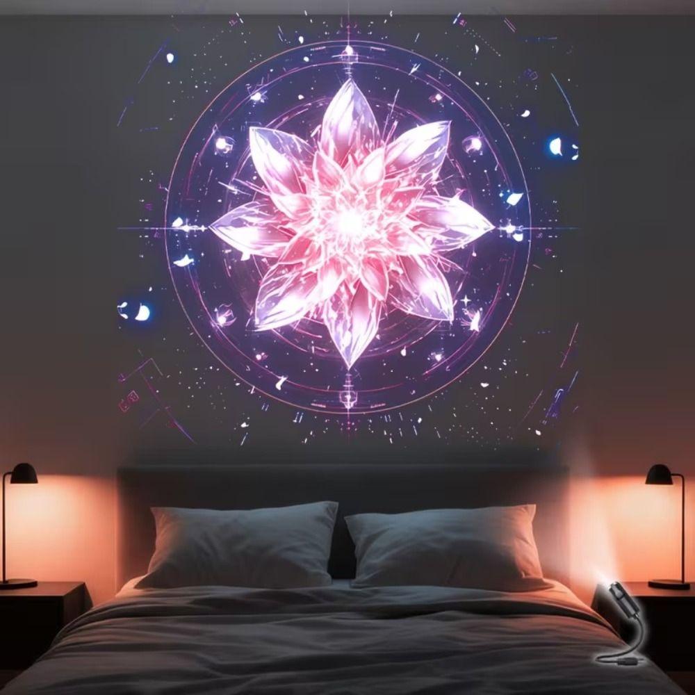 161 Degree Rotating Dreamy Starry Sky Projector USB Powered Flexible Neck USB Plug Projection Lamp Interchangeable Slides