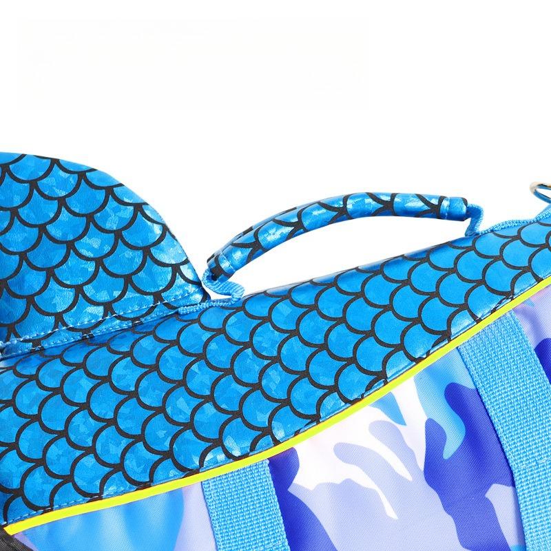 Durable Quick Drying Large Dog Life Jacket Dog Swimming Jacket with Rescue Handle Shark Fin Design High Buoyancy Safety Suit Outdoor Swimming Gear