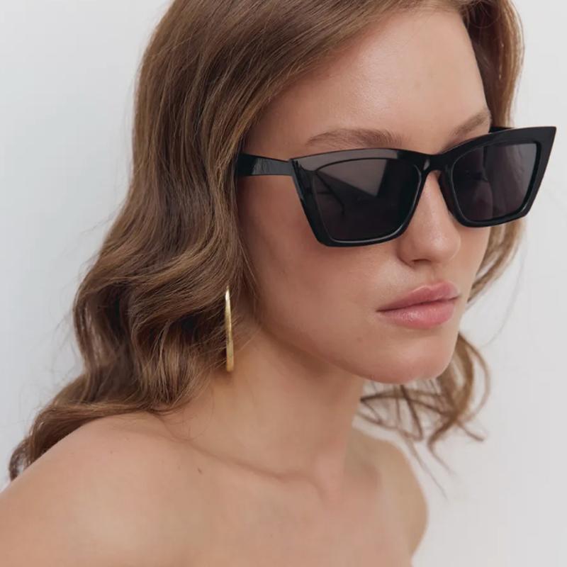 Protective Glasses 2pcs Fashion Cat Eye Sunglasses Women Multi Color Frame Sun Glasses Female Simple Style UV400 Driving Eyewear