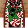 Christmas Table Runner with Santa and Tree Design