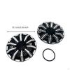Motorcycle Engine Side Cover Protectors Matte Black Radial Covers Machined