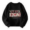 Boys and girls round neck plus velvet pullover printed top sweatshirt