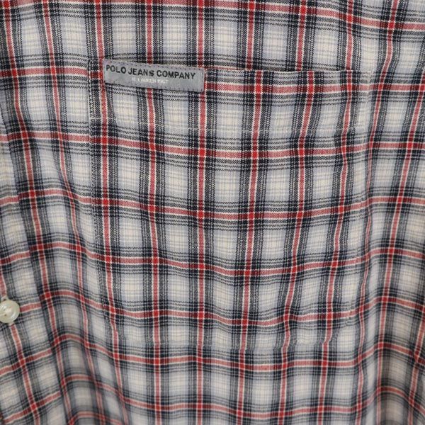 RALPH LAUREN JEANS check Long sleeve Button down shirt M Gray Men's Used